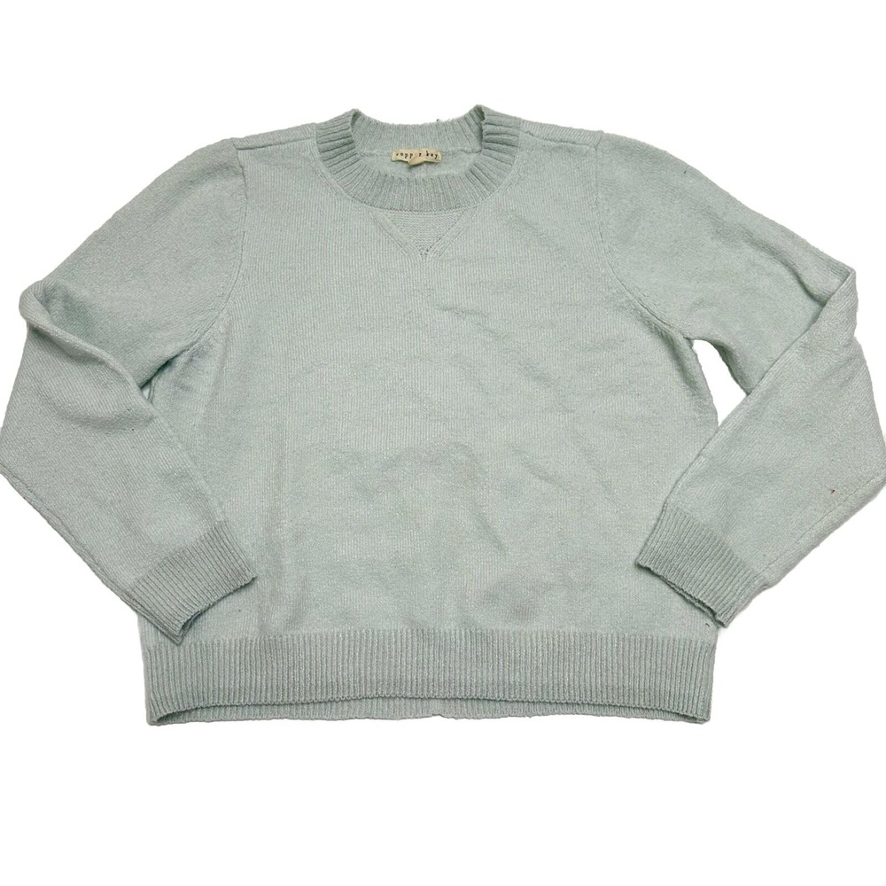 Copper Key Girls Sweater Size Extra Large 14/16 Soft!! Stretchy Baby Blue Mint‎